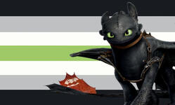 Agender Toothless flag by therawfishthatdraws